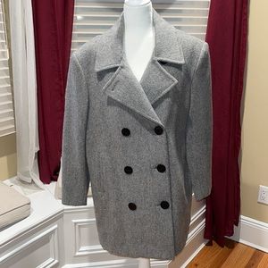 Wool Cathy - Jo Peacoat Jacket Sz XL gray